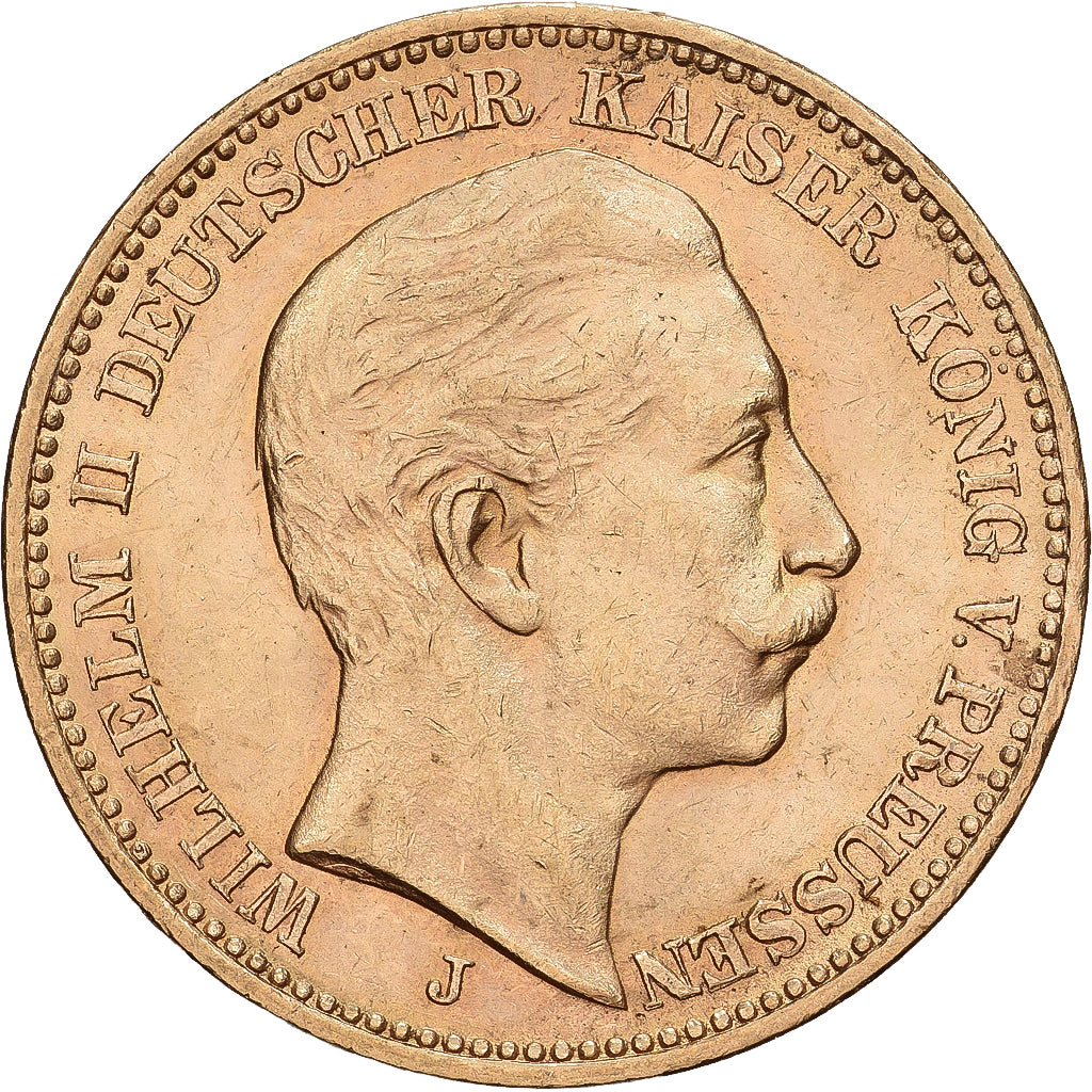 Kingdom of Prussia, PRUSSIA, Wilhelm II, 20 Mark, 1912, Hamburg, Oro, EBC
