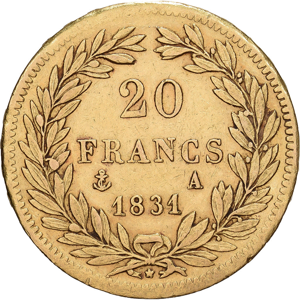 France, Louis-Philippe Ier, 20 Francs, 1831, Paris, Or, TTB+, Gadoury:1030a