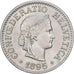 Suiza, 10 Rappen, 1895, Bern, Cobre - níquel, EBC, KM:27