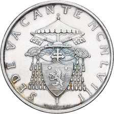 Vatikanstadt, Sede Vacante, 500 Lire, 1958, Rome, Silber, VZ, KM:57
