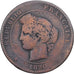 France, 10 Centimes, Cérès, 1890, Paris, Bronze, B+, Gadoury:265a, KM:815.1