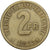 France, 2 Francs, France Libre, 1944, Philadelphia, Brass, EF(40-45)