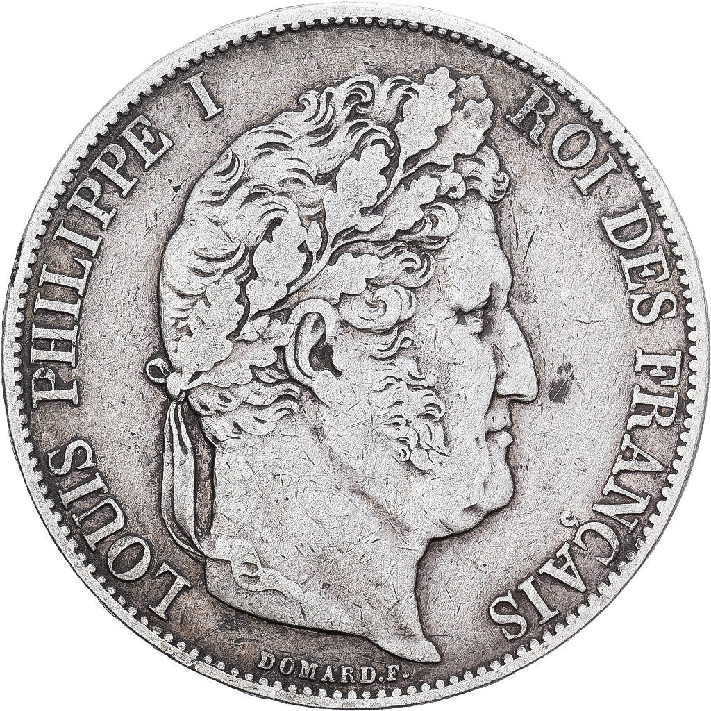 França, Louis Philippe I, 5 Francs, 1846, Lille, Prata, VF(30-35)