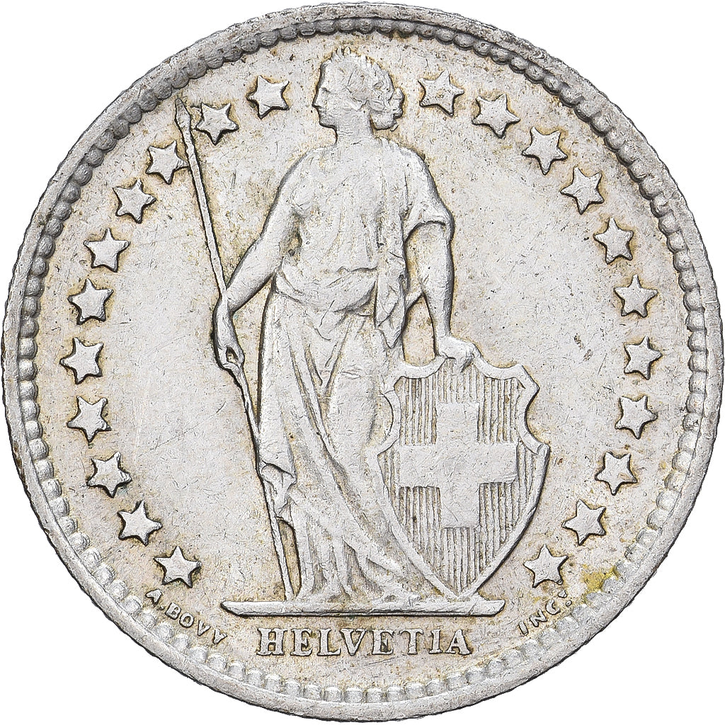 Switzerland, 1/2 Franc, 1963, Bern, Silver, AU(50-53), KM:23