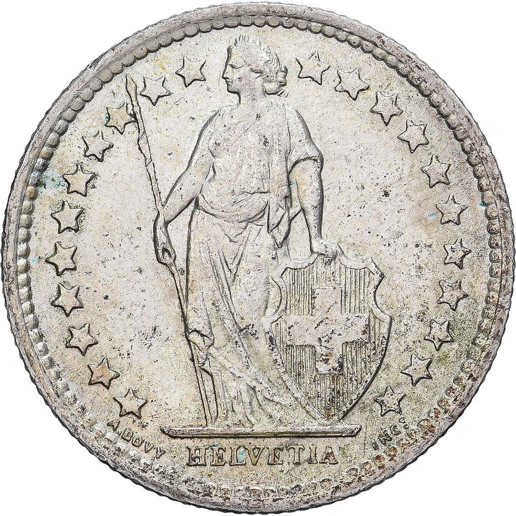 Switzerland, 1/2 Franc, 1960, Bern, Silver, AU(50-53), KM:23