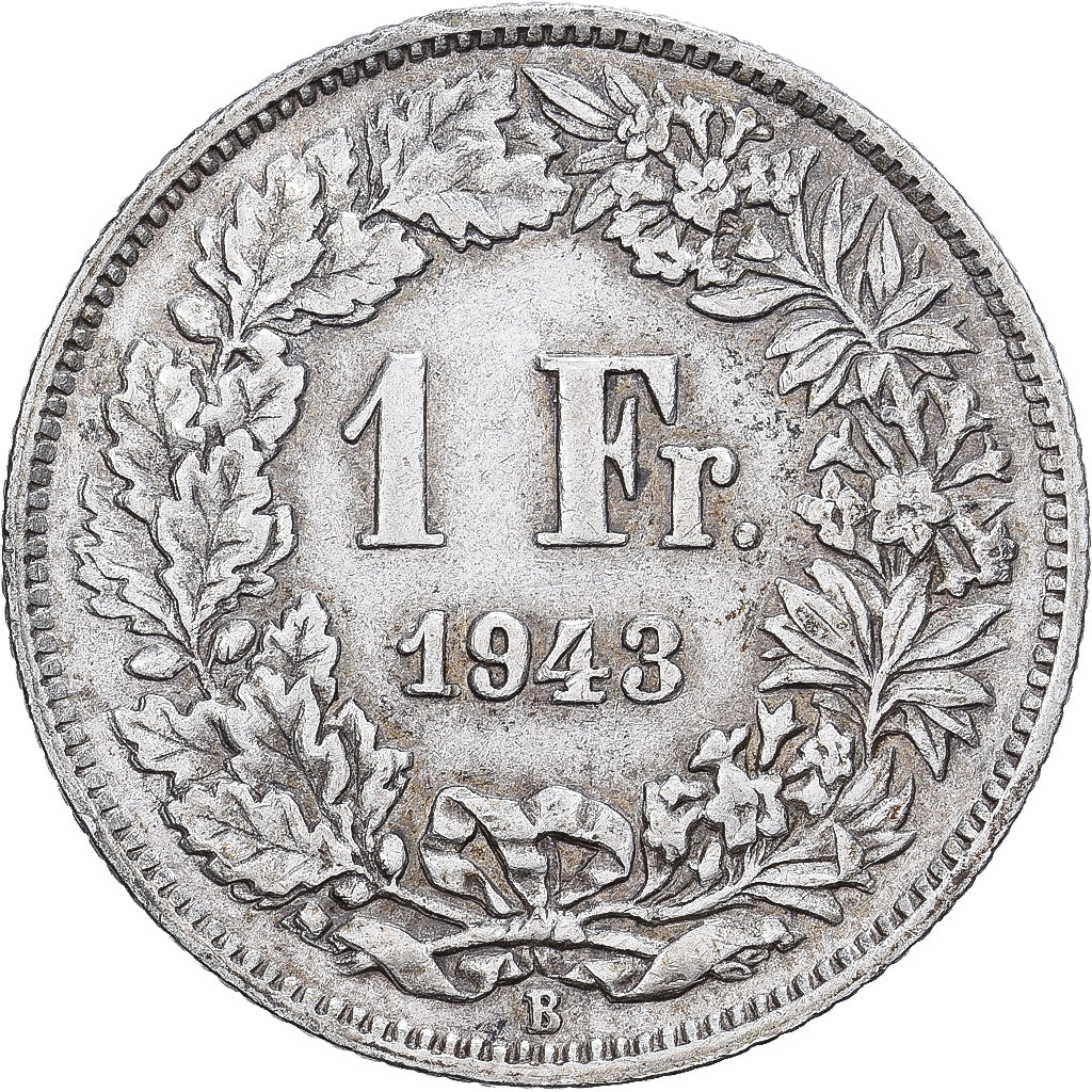Switzerland, Franc, 1943, Bern, Silver, EF(40-45), KM:24