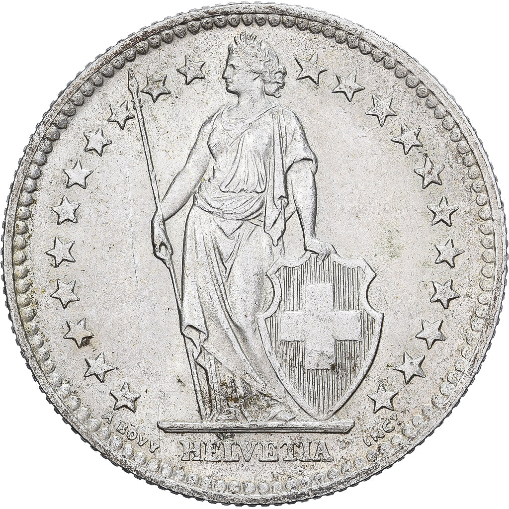 Switzerland, 2 Francs, 1963, Bern, Silver, AU(50-53), KM:21