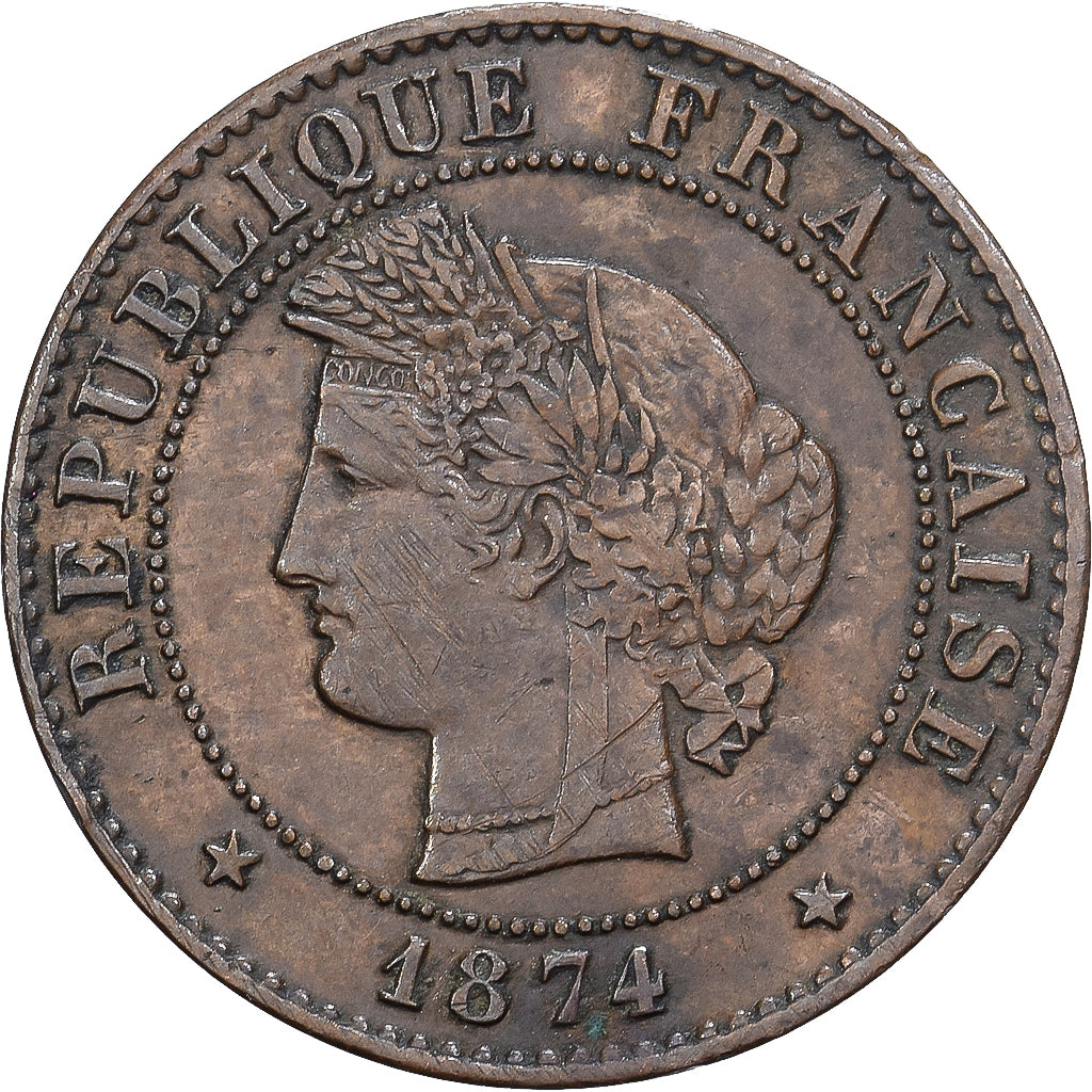 France, Centime, Cérès, 1874, Paris, Bronze, SUP, Gadoury:88, KM:826.1