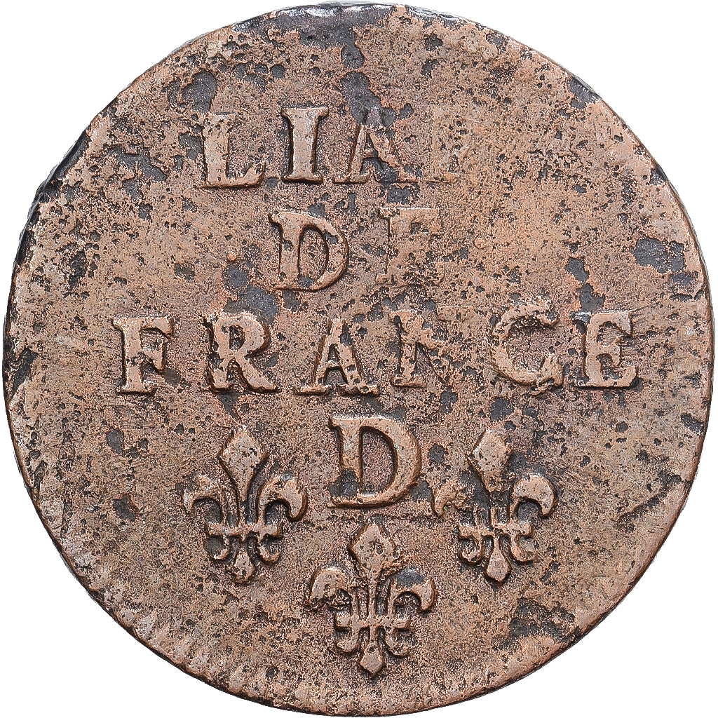 Frankreich, Louis XIV, Liard de France au buste juvénile, deuxième