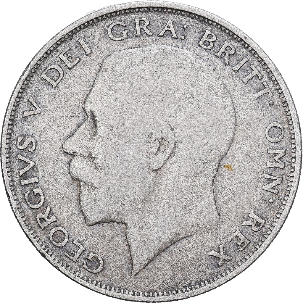 Great Britain, George V, 1/2 Crown, 1921, Silver, VF(20-25), KM:818.1a