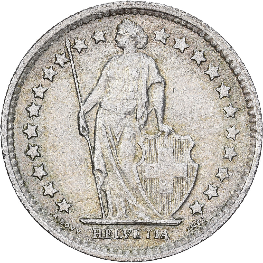 Switzerland, 1/2 Franc, 1963, Bern, Silver, EF(40-45), KM:23