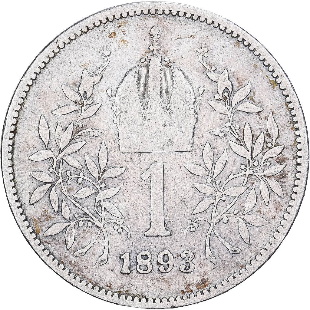 Austria, Franz Joseph I, Corona, 1893, Silver, EF(40-45), KM:2804