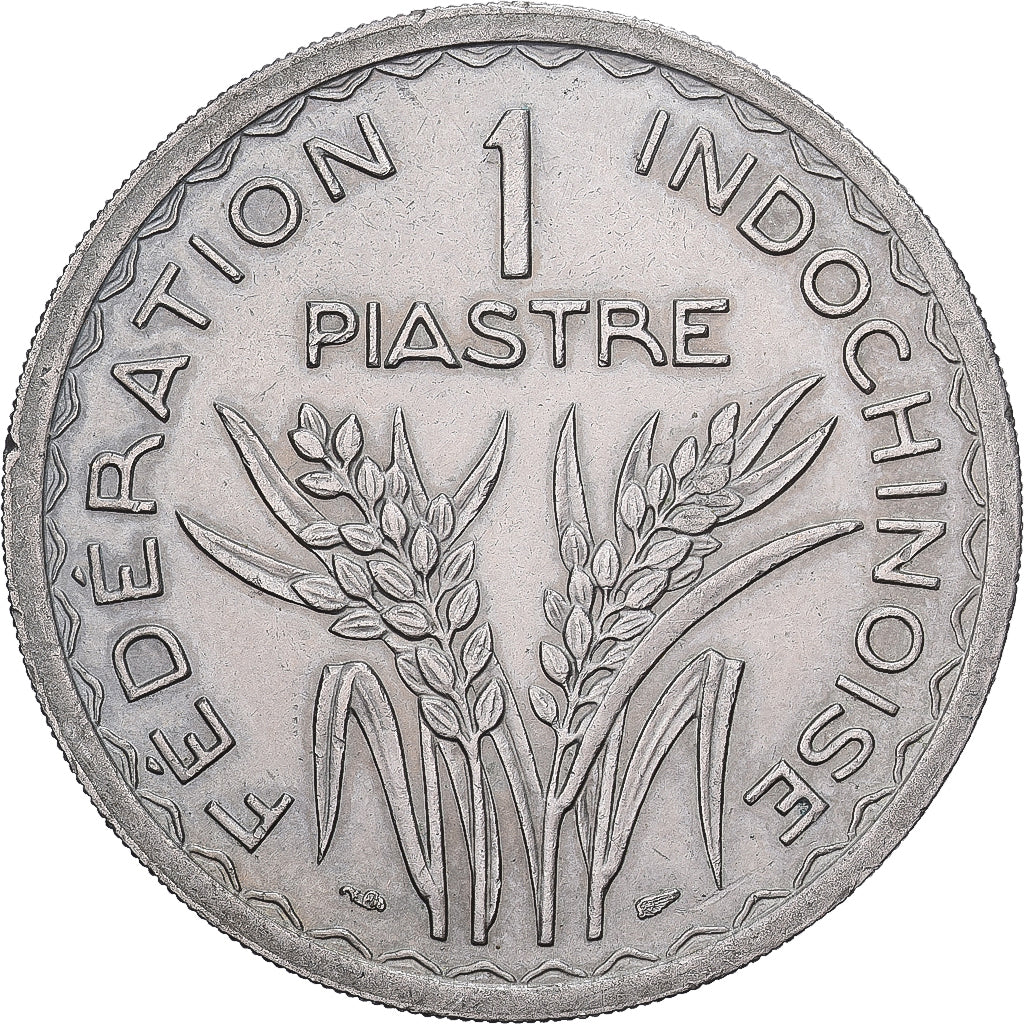 French Indochina, Piastre, 1947, Paris, Copper-nickel, AU(55-58), Lecompte:320