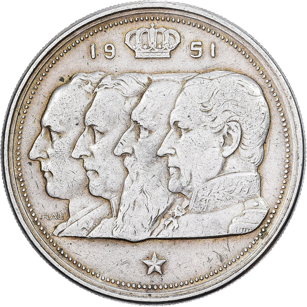Belgium, Régence Prince Charles, 100 Francs, 100 Frank, 1951, Brussels, Silver