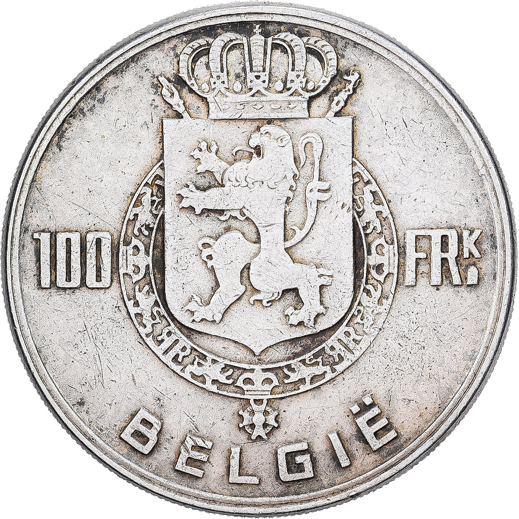 Belgium, Régence Prince Charles, 100 Francs, 100 Frank, 1951, Brussels, Silver