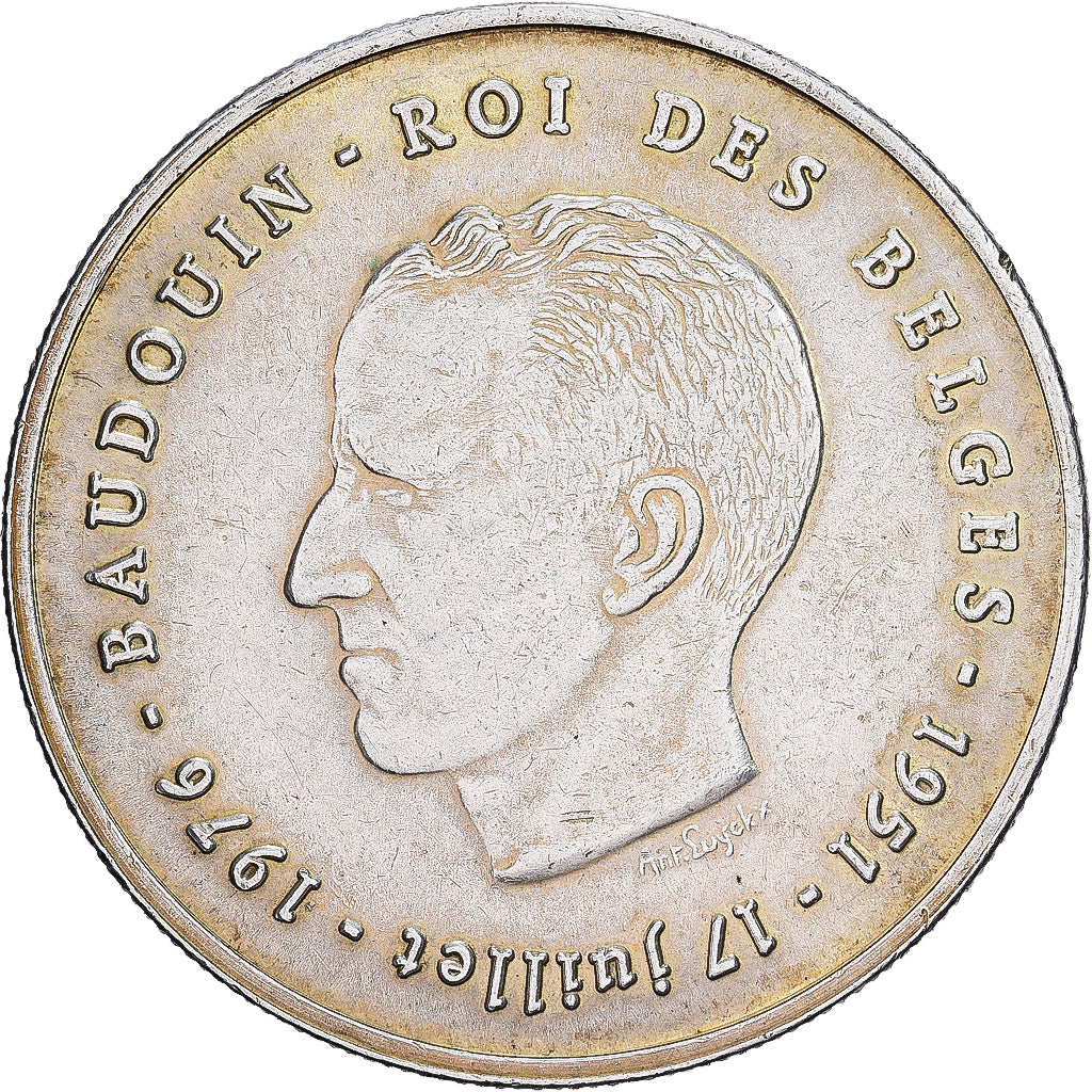 Belgia, Baudouin I, 250 Francs, 250 Frank, Undated (1976), Brussels, Srebro