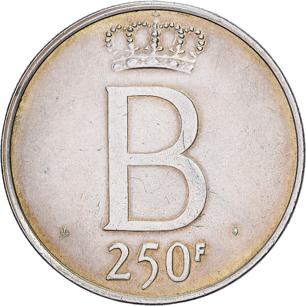 Belgia, Baudouin I, 250 Francs, 250 Frank, Undated (1976), Brussels, Srebro