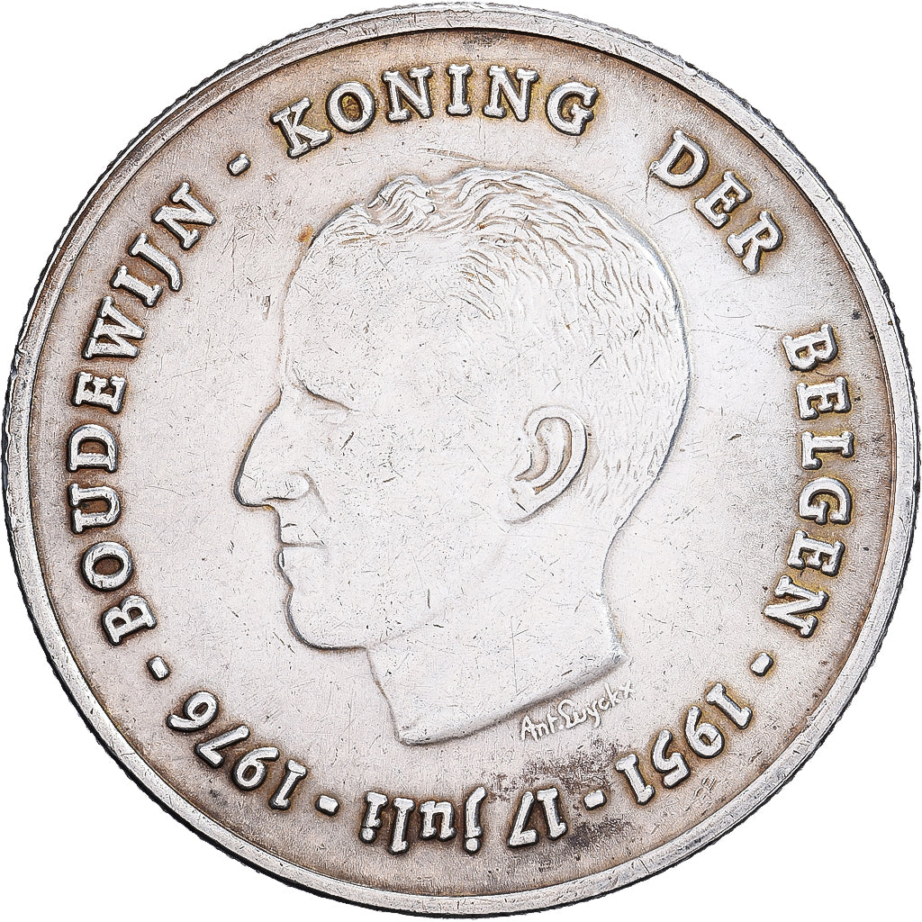 Belgia, Baudouin I, 250 Francs, 250 Frank, Undated (1976), Brussels, Srebro