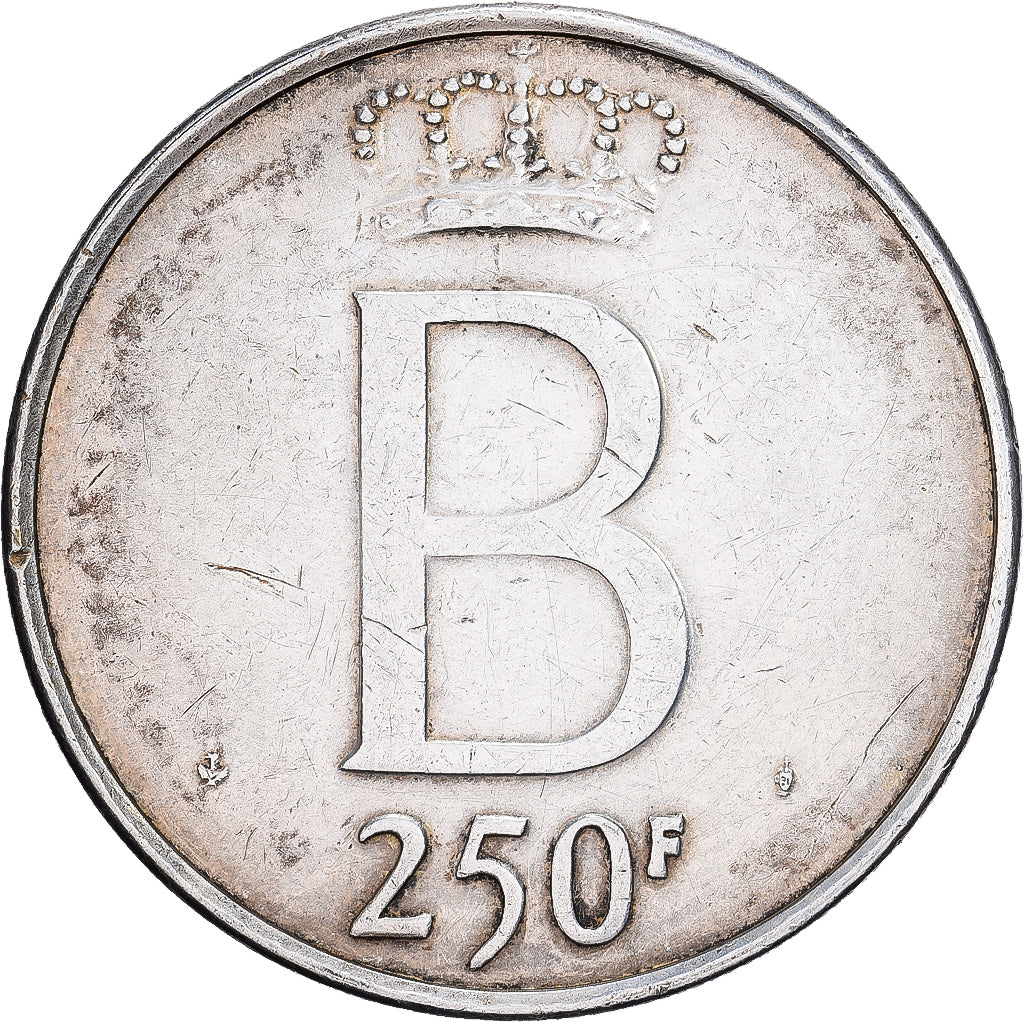 Belgia, Baudouin I, 250 Francs, 250 Frank, Undated (1976), Brussels, Srebro