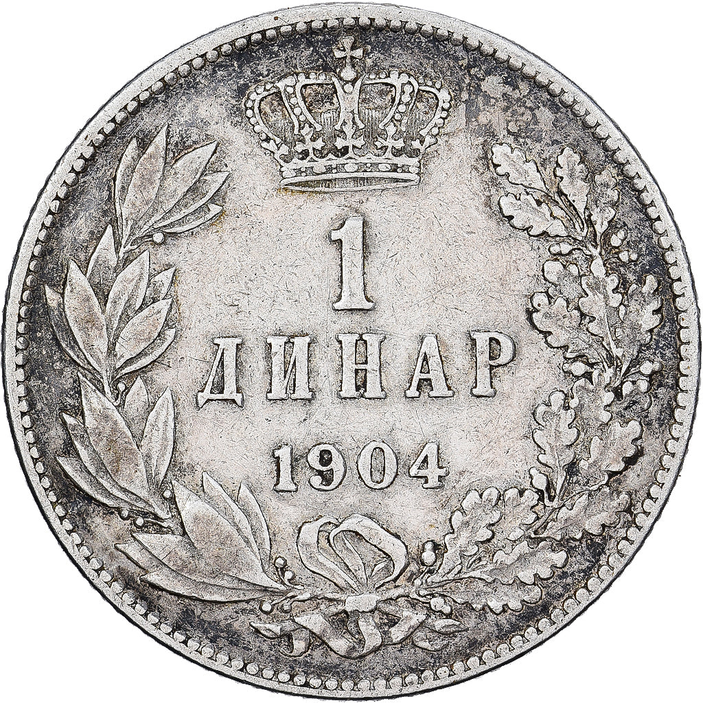 Servië, Peter I, Dinar, 1904, Zilver, ZF, KM:25.1