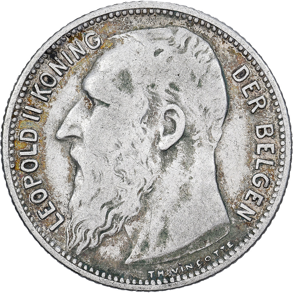 Belgien, Leopold II, Franc, 1904, Brussels, Silber, SS, KM:57.1