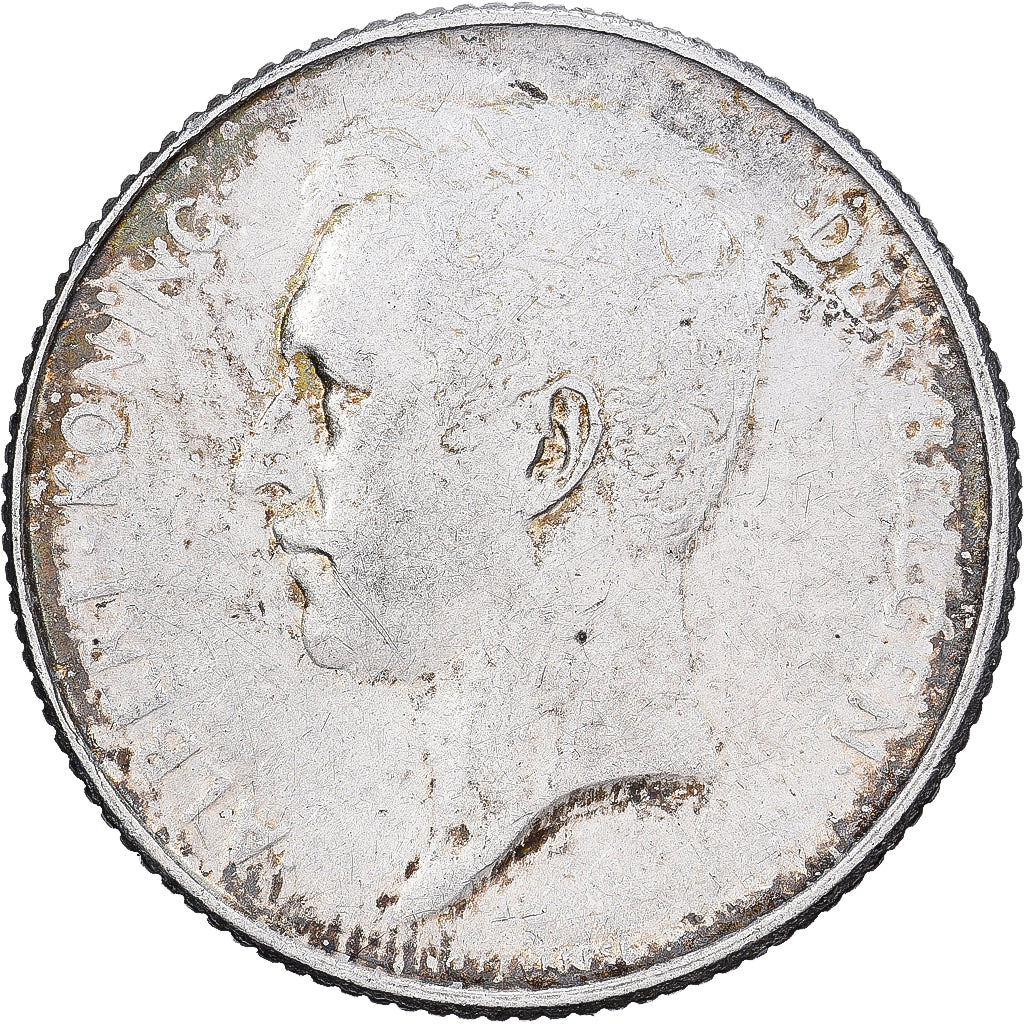 Bélgica, Albert I, Franc, 1914, Brussels, Prata, EF(40-45), KM:73.1
