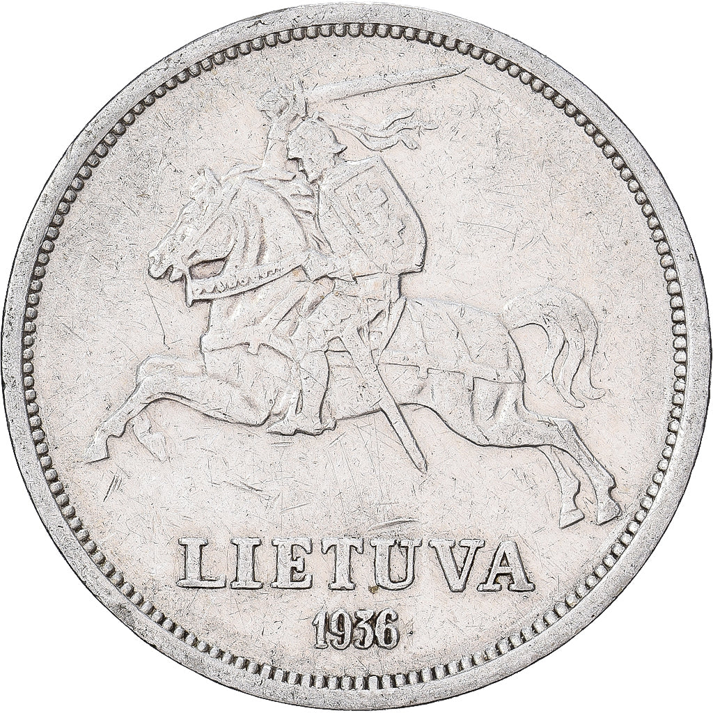 Lituanie, 5 Litai, 1936, Argent, TTB+, KM:82