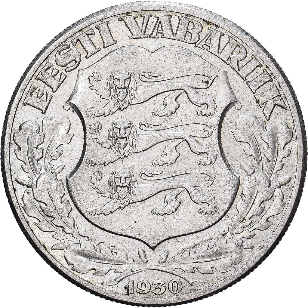 Estonia, 2 Krooni, 1930, Srebro, AU(50-53), KM:20