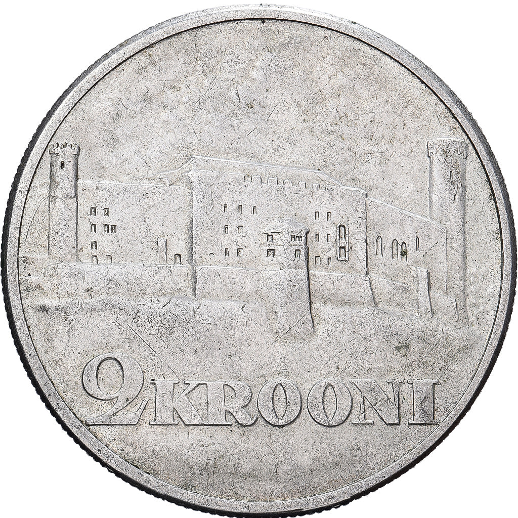 Estonia, 2 Krooni, 1930, Srebro, AU(50-53), KM:20