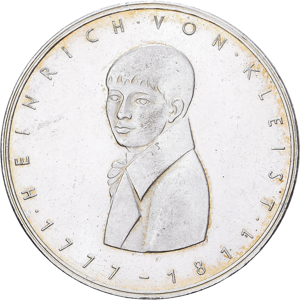 Niemcy - RFN, 5 Mark, 1977, Karlsruhe, Miedź-Nikiel niklowany, AU(55-58)