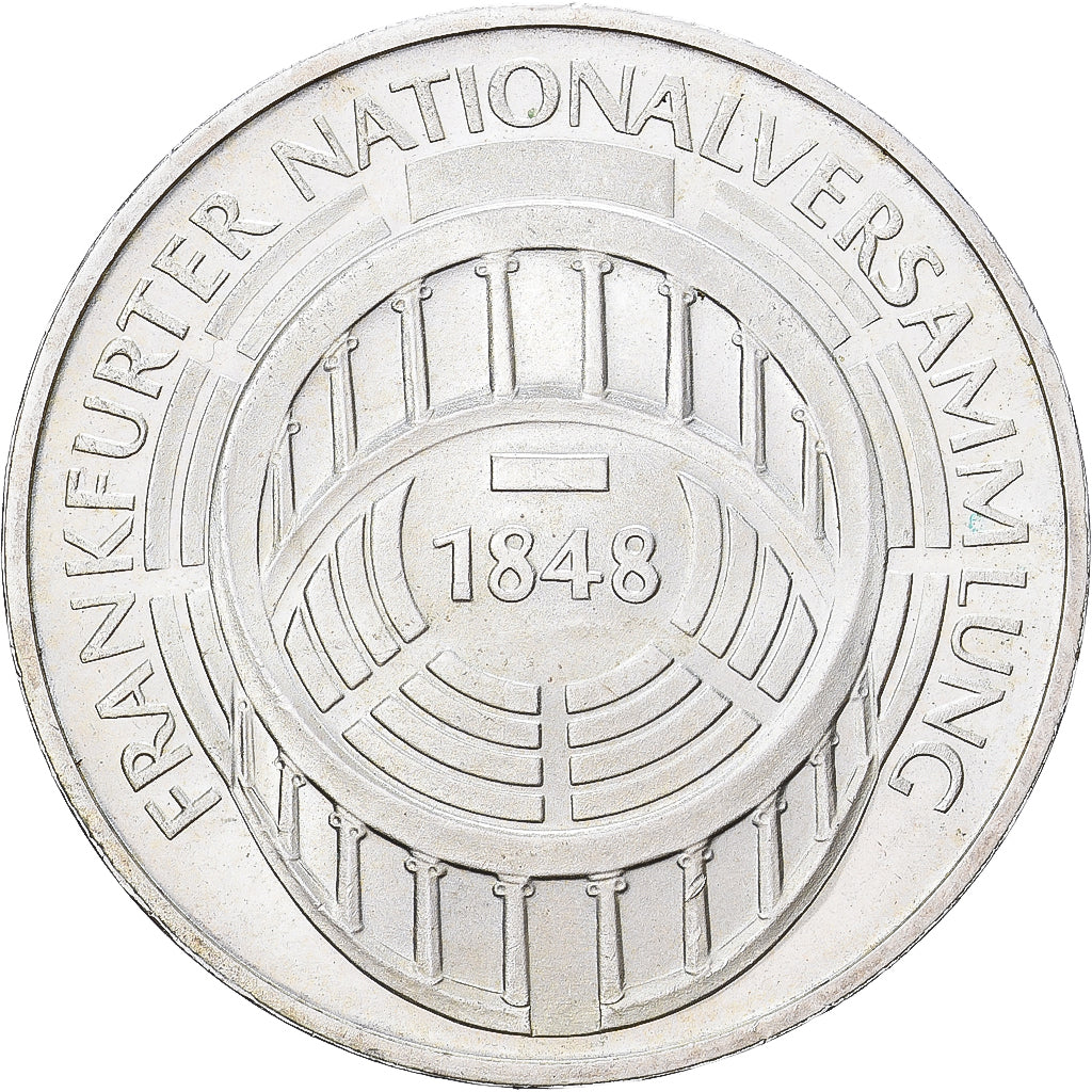 Niemcy - RFN, 5 Mark, 1973, Karlsruhe, Srebro, AU(55-58), KM:137