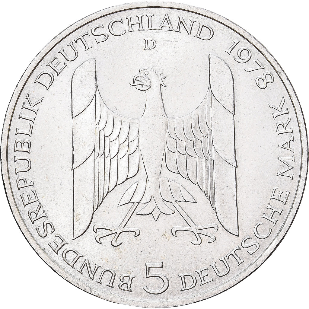 Federal Republic of Germany, 5 Mark, 1978, Munich, Silver, AU(55-58), KM:147