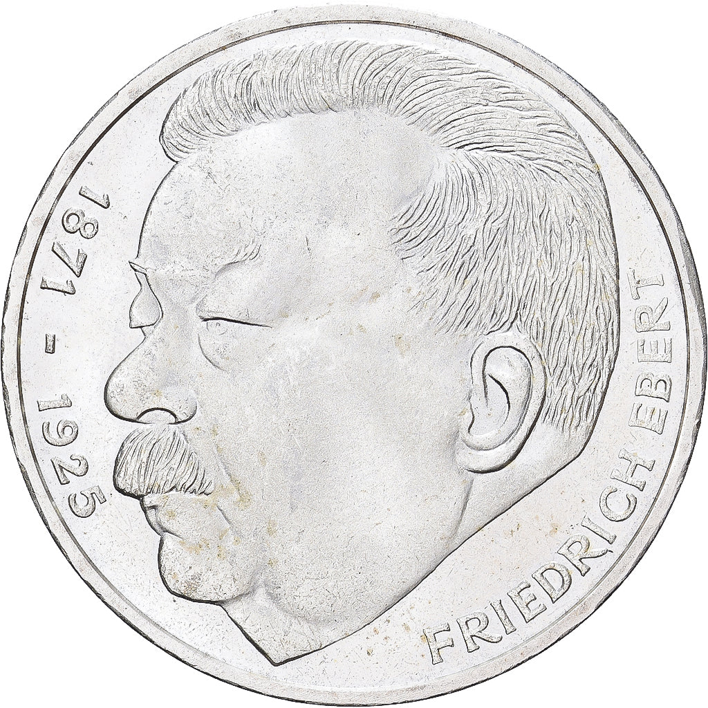 Niemcy - RFN, 5 Mark, 1975, Hamburg, Srebro, AU(55-58), KM:141