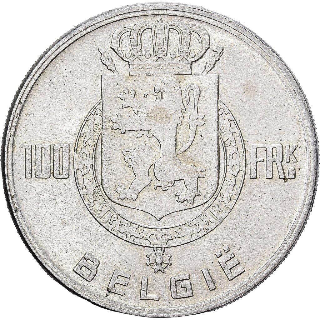 Belgium, Régence Prince Charles, 100 Francs, 100 Frank, 1951, Brussels, Silver
