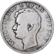 Serbia, Alexander I, Dinar, 1897, Silver, VF(30-35), KM:21