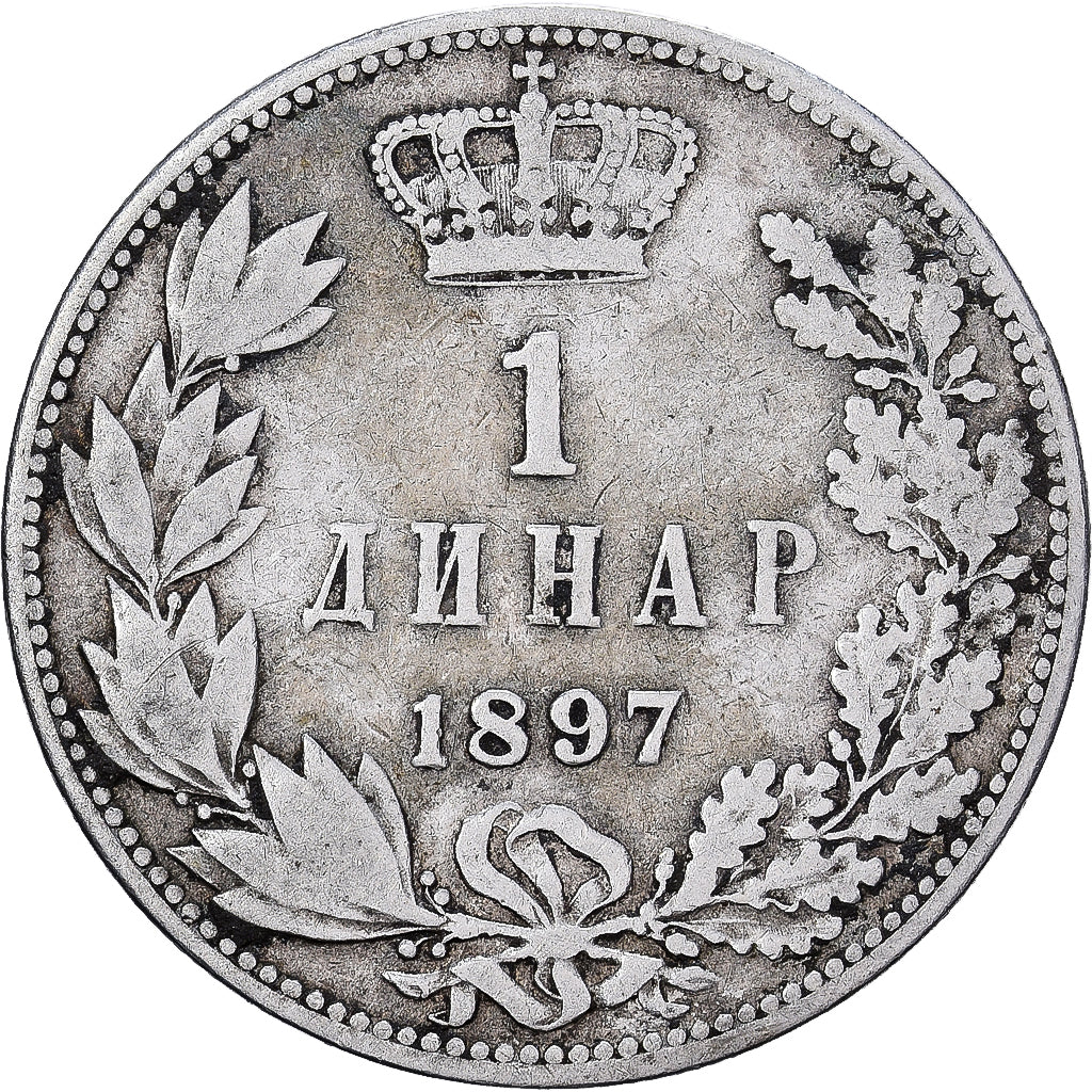 Serbia, Alexander I, Dinar, 1897, Silver, VF(30-35), KM:21