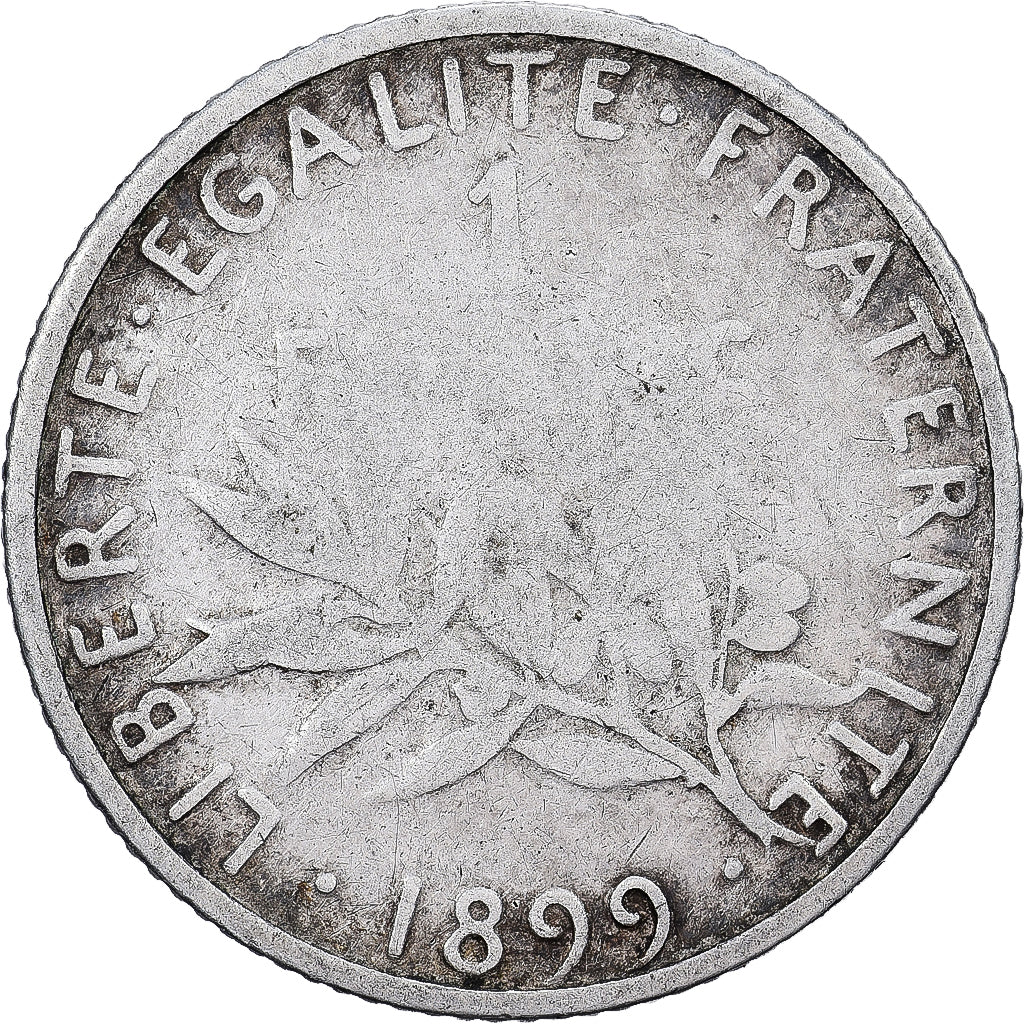 Francja, Franc, Semeuse, 1899, Paris, Srebro, VF(20-25), Gadoury:467, KM:844.1