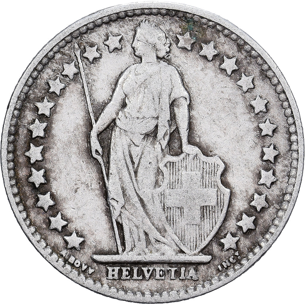 Schweiz, 1/2 Franc, 1908, Bern, Silber, S+, KM:23
