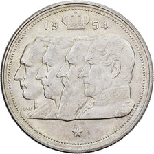 Belgium, Baudouin I, 100 Francs, 100 Frank, 1954, Brussels, Silver, AU(50-53)