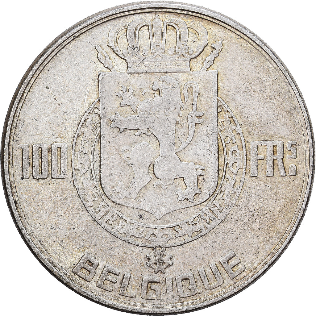Bélgica, Régence Prince Charles, 100 Francs, 100 Frank, 1950, Brussels, Prata