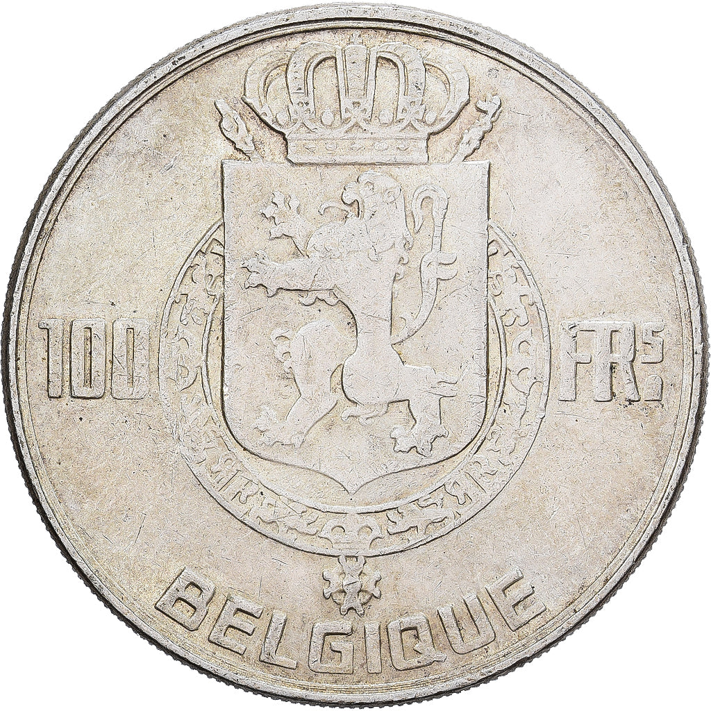 Belgien, Régence Prince Charles, 100 Francs, 100 Frank, 1950, Brussels, Silber