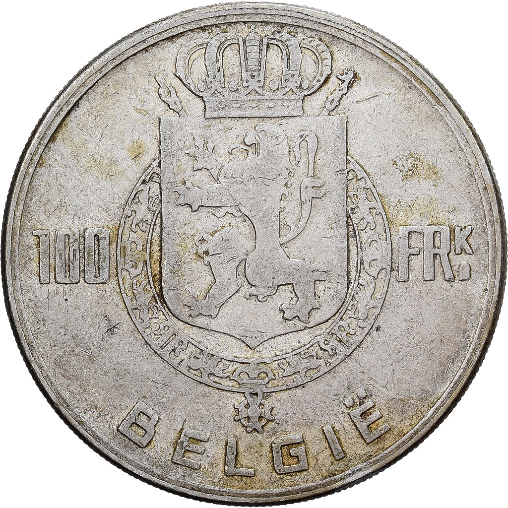 België, Régence Prince Charles, 100 Francs, 100 Frank, 1949, Brussels, Zilver