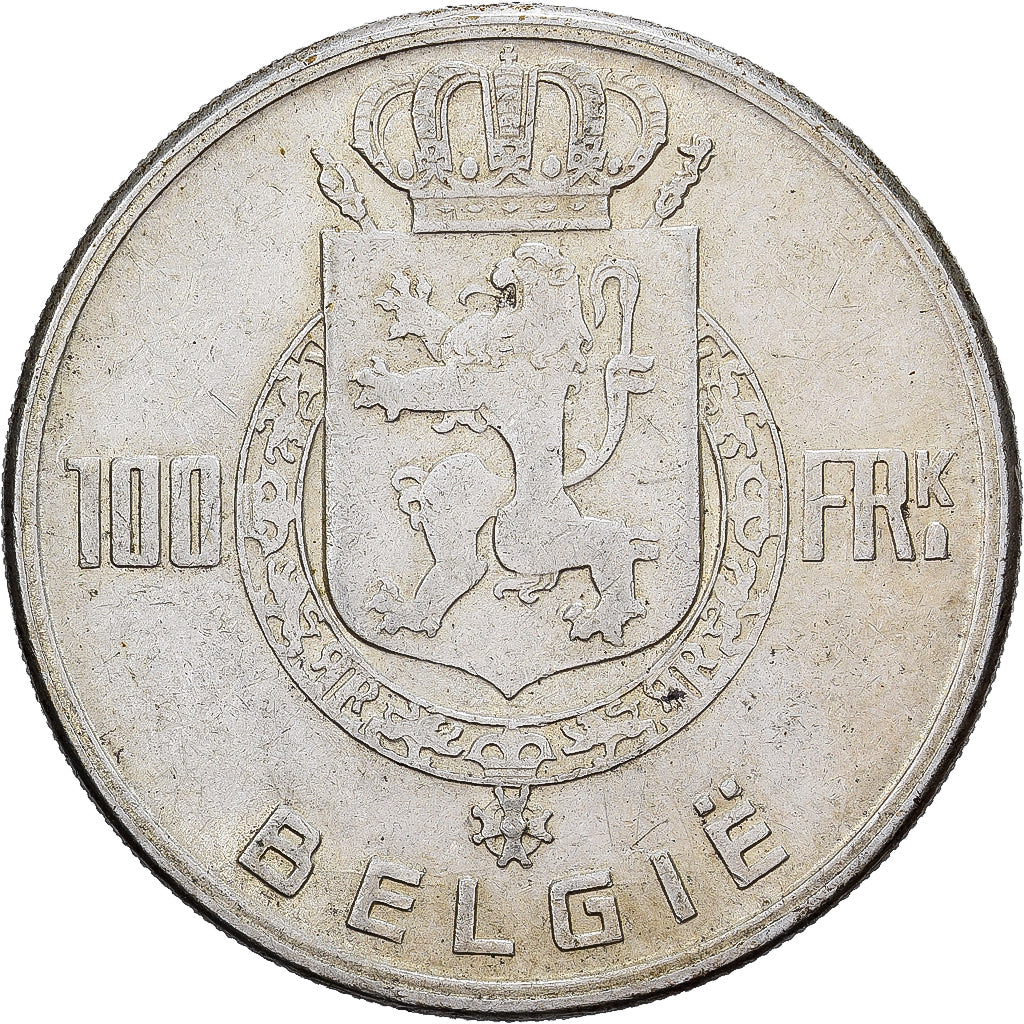 Bélgica, Régence Prince Charles, 100 Francs, 100 Frank, 1949, Brussels, Prata