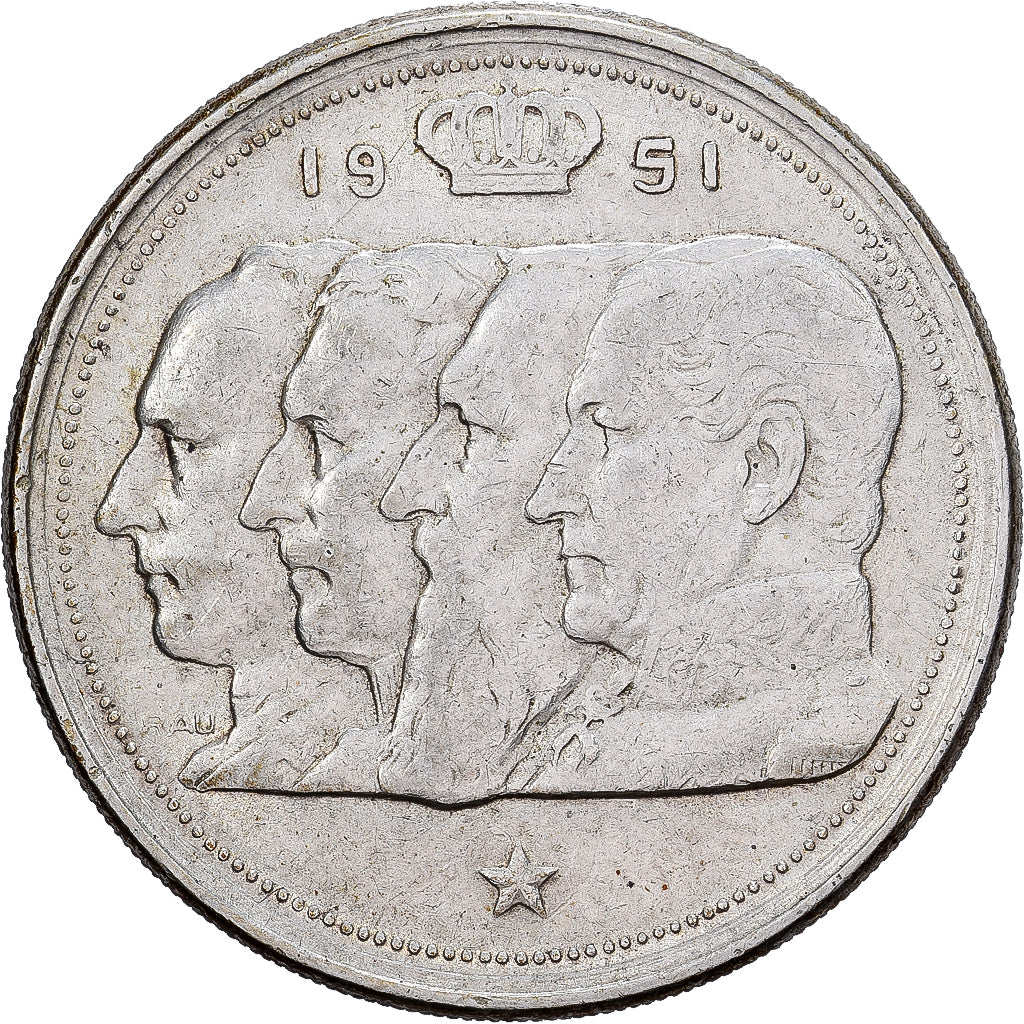 Belgio, Régence Prince Charles, 100 Francs, 100 Frank, 1951, Brussels, Argento