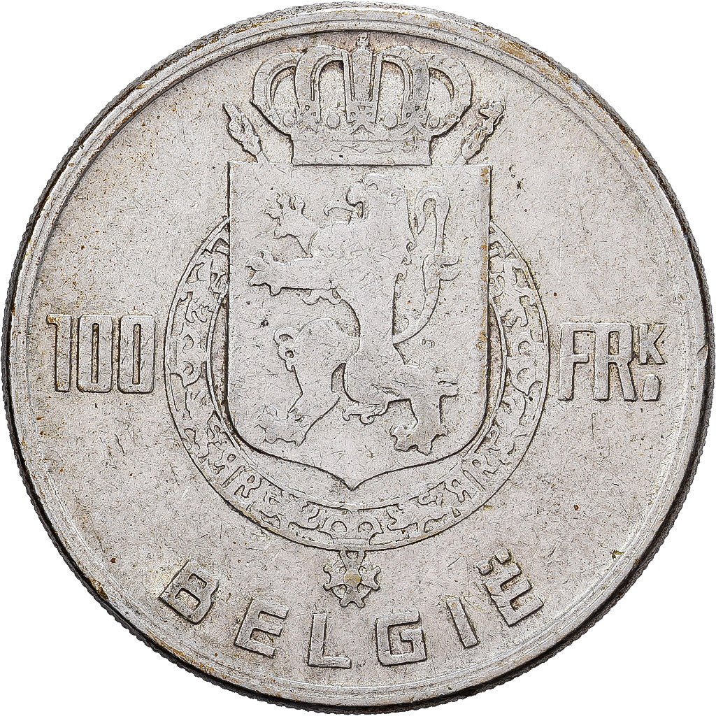 Belgio, Régence Prince Charles, 100 Francs, 100 Frank, 1951, Brussels, Argento