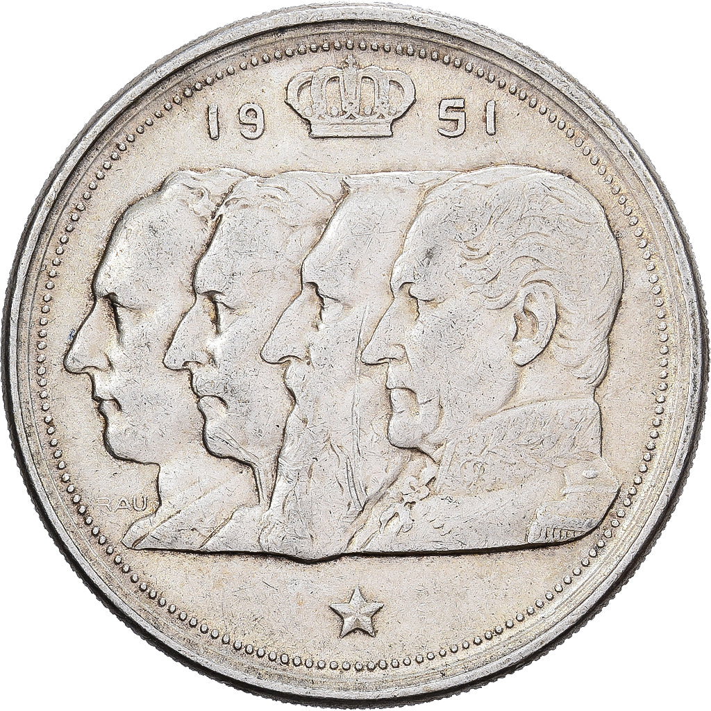 Belgium, Régence Prince Charles, 100 Francs, 100 Frank, 1951, Brussels, Silver