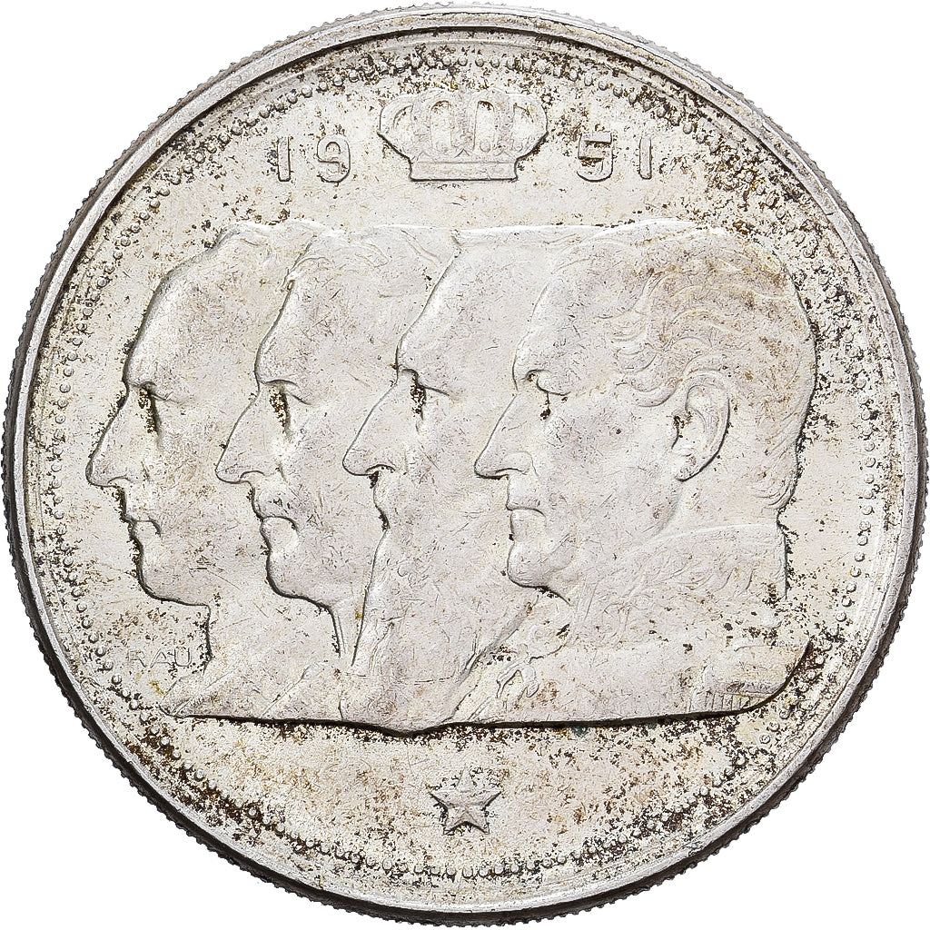 Belgium, Régence Prince Charles, 100 Francs, 100 Frank, 1951, Brussels, Silver