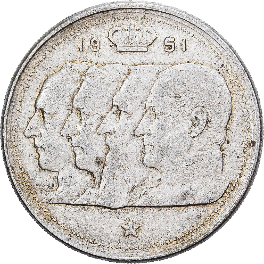 België, Régence Prince Charles, 100 Francs, 100 Frank, 1951, Brussels, Zilver