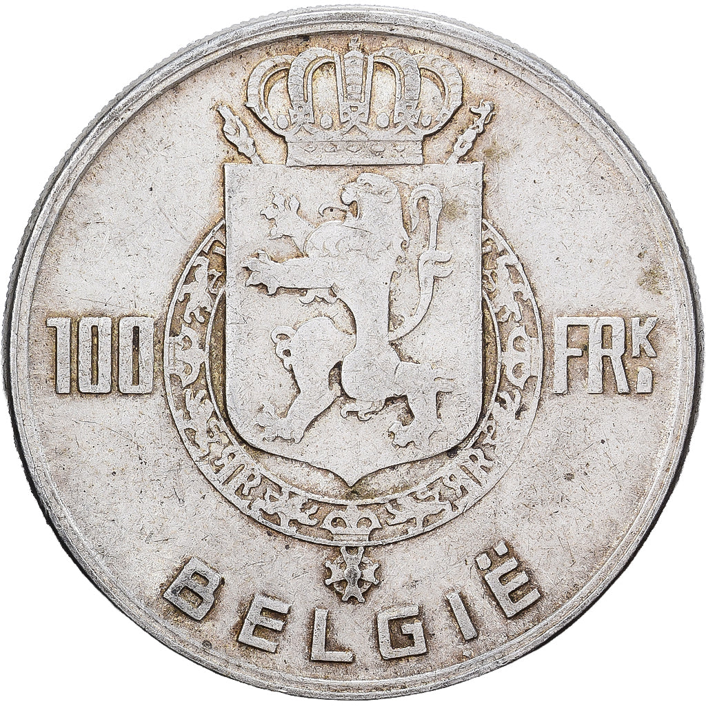 België, Régence Prince Charles, 100 Francs, 100 Frank, 1951, Brussels, Zilver