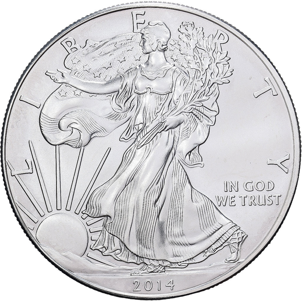 Stati Uniti, 1 Dollar, 1 Oz, Silver Eagle, 2014, Philadelphia, Argento, FDC